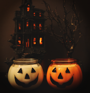 Jack O' Lantern Candle (Clear)