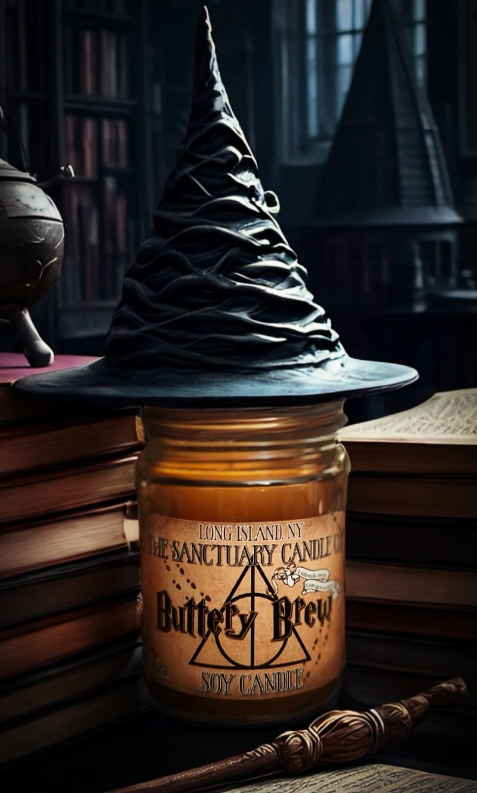 Buttery Brew Candle inspired by the Harry Potter books.